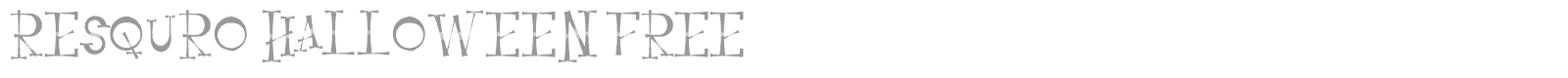 Resquro Halloween font preview
